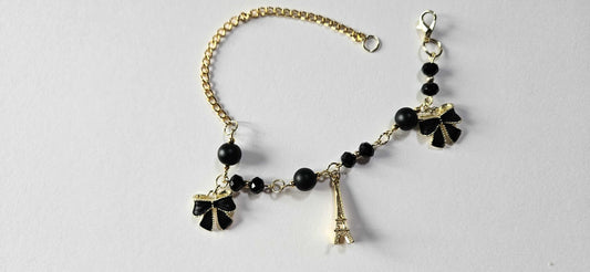 Paris inspired charm bracelet gold-plated